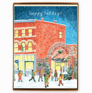 
                  
                    Load image into Gallery viewer, Box of 8 Holiday Victoria Market Square Cards
                  
                